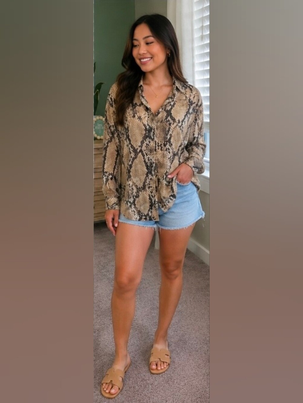 Button Down Shirt. Size Medium
